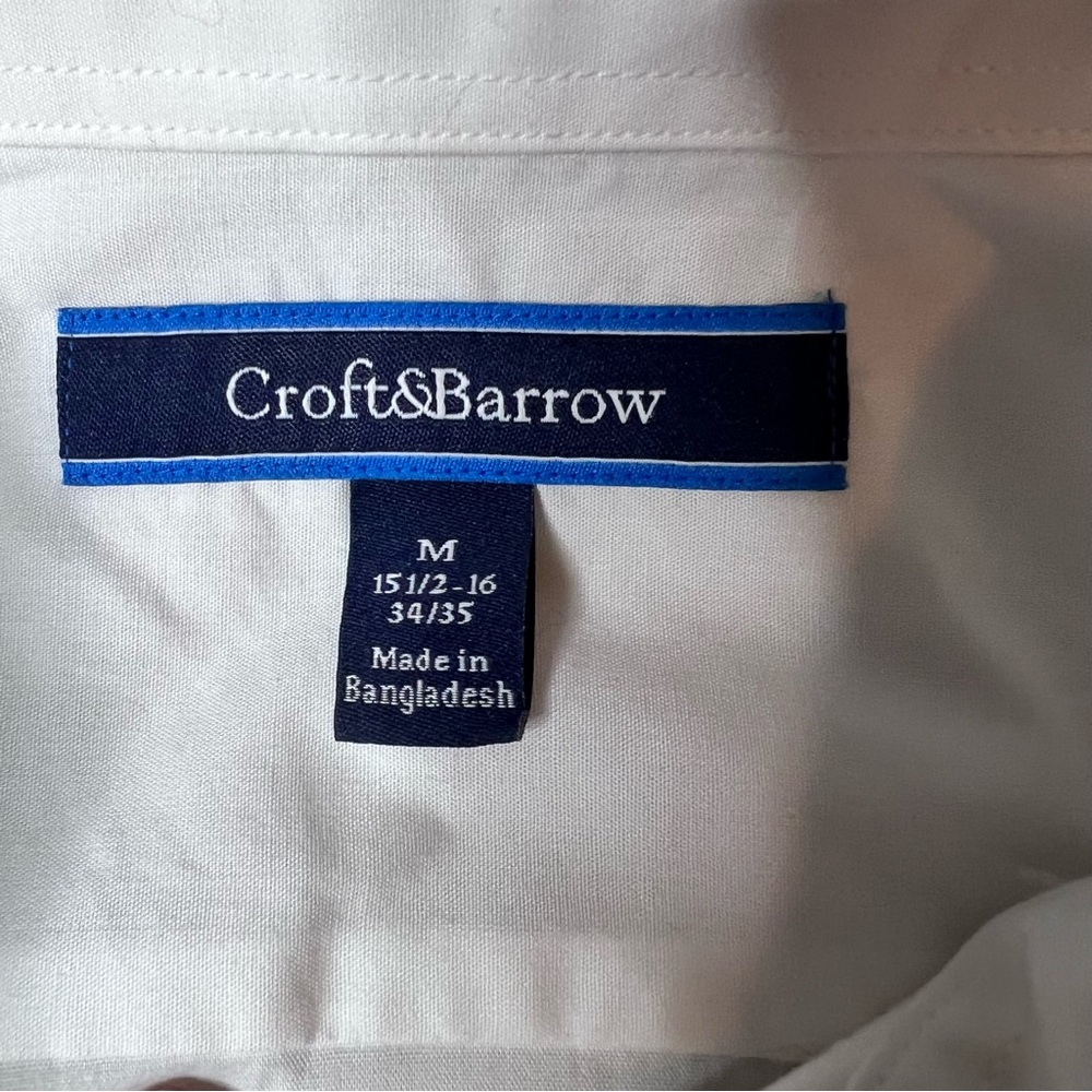 ($30) croft & barrow NWT 15 1/2-16 shirt - Picture 6 of 7